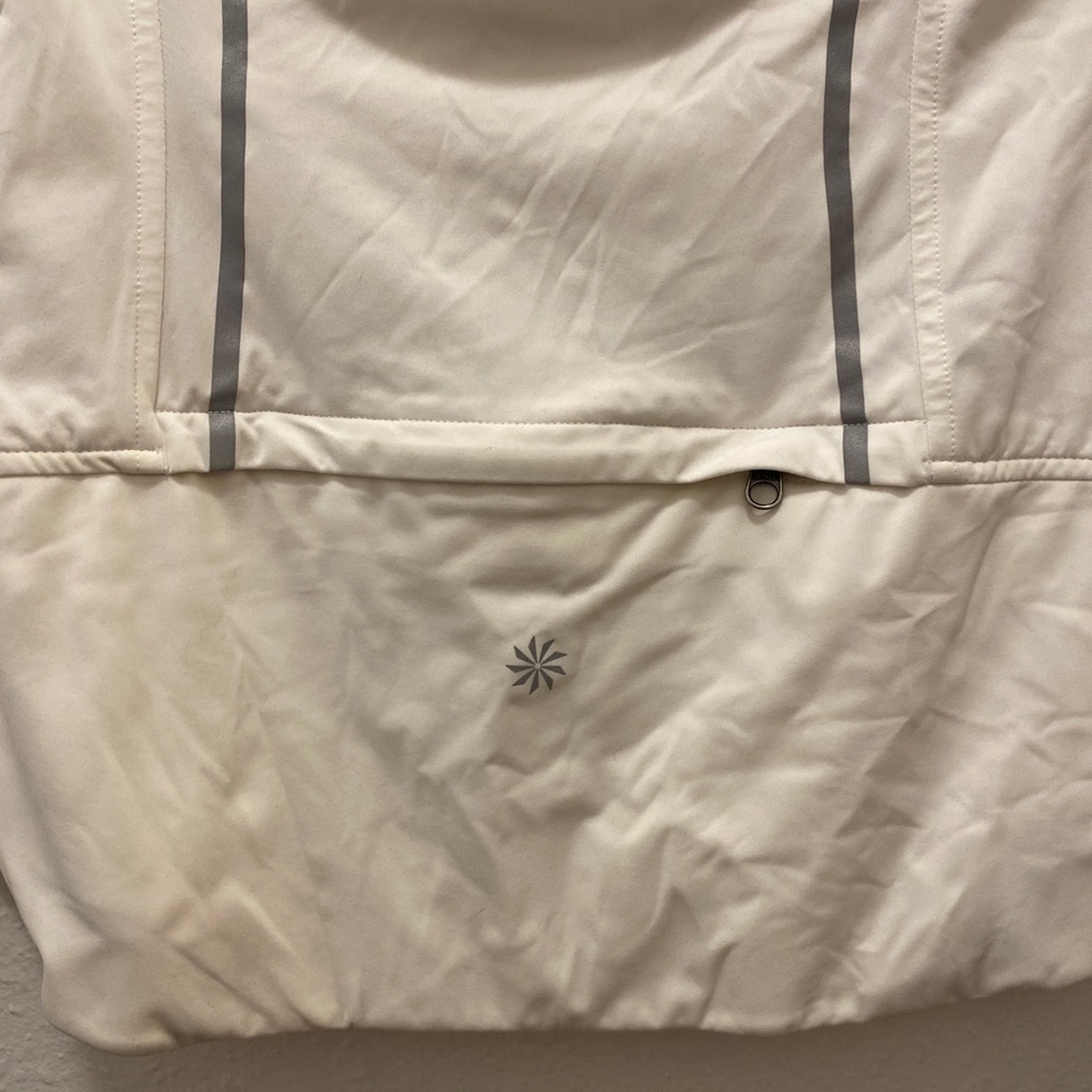 Athleta White Front Runner Reflective Athletic Ja… - image 5